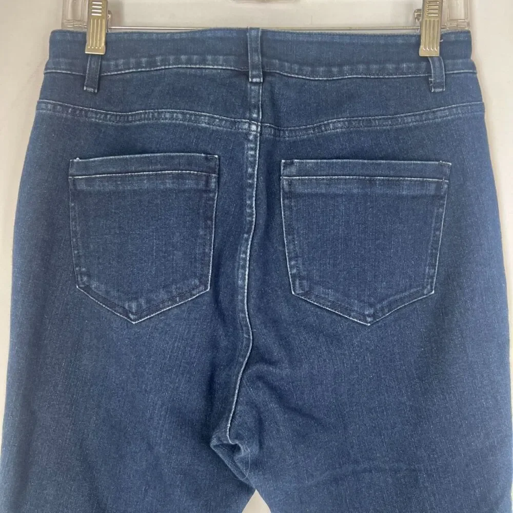 J Jill Denim‎ Premium Flex High Rise Legging Denim Jeans Size 8 Non Destructed